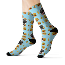 Load image into Gallery viewer, Custom Blue Burger CheeryPup Socks
